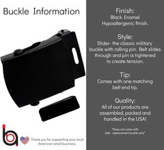 Build A Belt Replacement 1.5&Prime; Wide Buckles for Military Style Belts Assorted