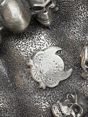 Skull & Cross Belt Buckle # 4640 Great American Products Texas Skulls