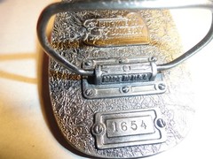 VINTAGE 1985 GREAT AMERICAN BUCKLE CO. USA. POLICE WE SERVE & PROTECT PREOWNED