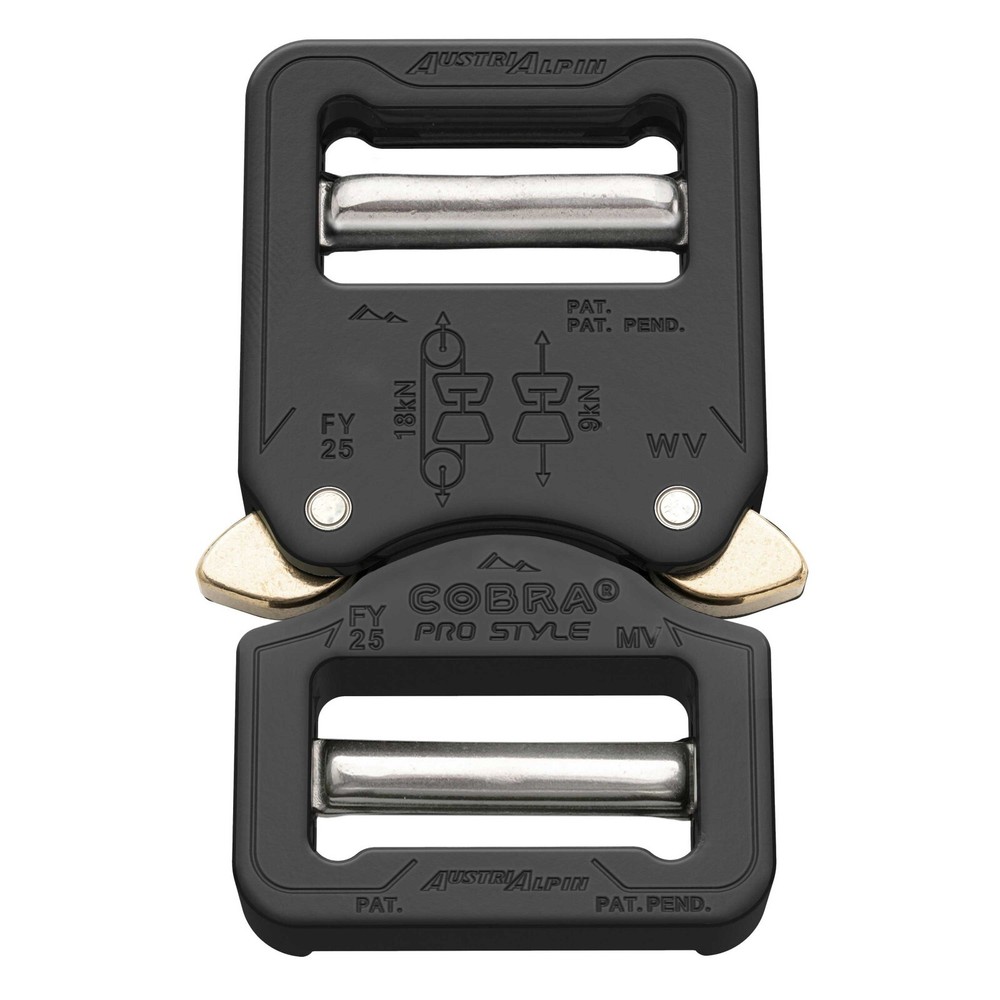 AustriAlpin 25mm Male + Female Adjustable Black Cobra Buckle XL – FY25KVV
