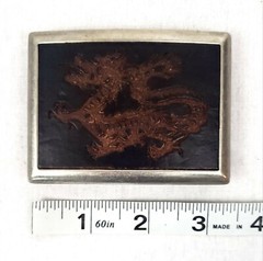 Black and Red DRAGON Knights Square Belt Buckle GOT Steel/Metal