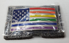 Belt Buckle Enamel Rainbow USA American Flag LBGTQ fits 1.5&Prime; belt