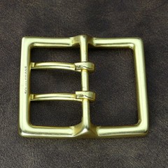 Heavy Duty Solid Brass Double Prong Belt Buckle Fits 48mm-50mm Waistband