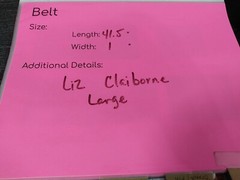 Liz Claiborne Belt Womens Large Brown Genuine Leather