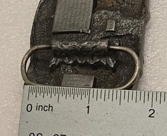 Vintage 1984 « RAILROADS BUILT AMERICA » Siskiyou 3D Belt Buckle Pewter & Resin