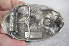 Vintage 1983 Bergamot Great Seal of the USA Eagle Pewter Belt Buckle O-146