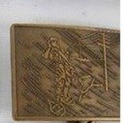 Vintage Solid Brass Lineman Utility Pole Worker Belt Buckle Gold Tone Rectangle