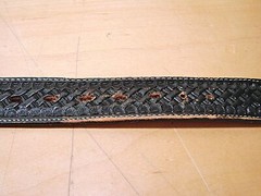 Nocona Leather Belt and 3D Flying Eagle Siskiyou Buckle Size 40 Vintage 1982 USA