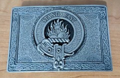 Stand Fast Gaelic Theme Scotland Kily Belt Buckle Pewter Pin