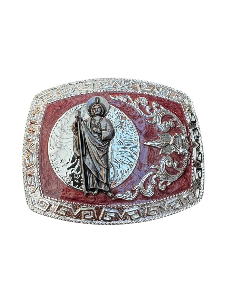 Hebilla Vaquera San Judas Tadeo Western Style Cowboy Buckle Saint Judas