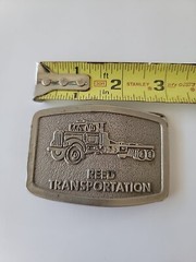 Vintage Belt Buckle REED TRANSPORTATION 1978/1979