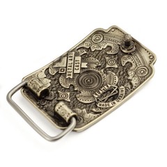 German silver belt buckle Sun, Ornamental, Ukrainian traditional cross amulet