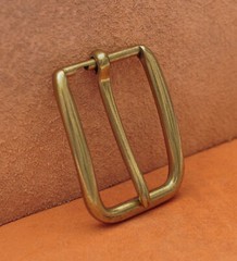 Retro Brass Long Big Heavy Single Prong Pin Leather Belt Buckle Fits 40MM Strap