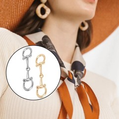 4pcs Horse Bit Buckle, Double Silk Scarf Ring, D-Ring Snaffle Bit Connectors for