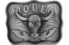 Men Buckle Silver Metal 3D Eagle Large Western Rodeo Bull Texas Long Horns Cow