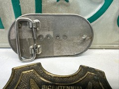1776 -1976 Bicentennial Eagle Solid Cast Brass Belt Buckle + TEXAS Silver Buckle