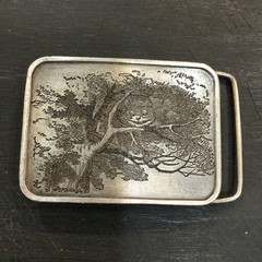 Bergamot Brass Works Cheshire Cat Alice in Wonderland Belt Buckle 1.5in K-22
