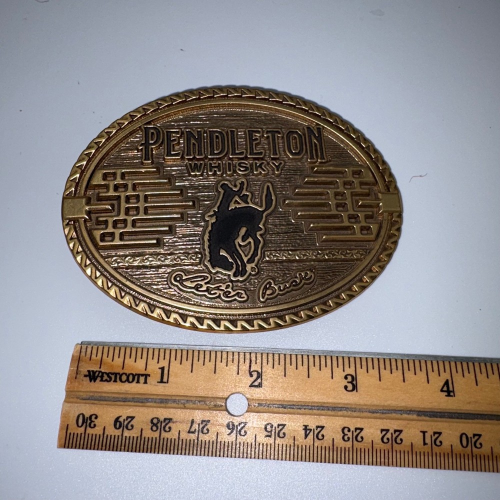 Montana Silversmiths Pendleton Whisky Buckle Limited Edition Let&rsquo;er Buck Gold