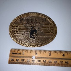 Montana Silversmiths Pendleton Whisky Buckle Limited Edition Let&rsquo;er Buck Gold