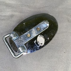 Child Sized Belt Buckle Western Covered Wagon Silver Tone