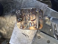Handmade TIG Weld Bull Skull Belt Buckle Stainless Steel Rust Buckles Western