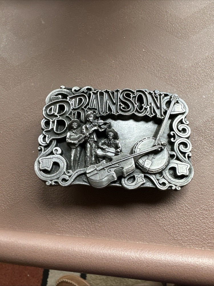 vintage USA made BRANSON belt buckle COUNTRY MUSIC folk WESTERN missouri