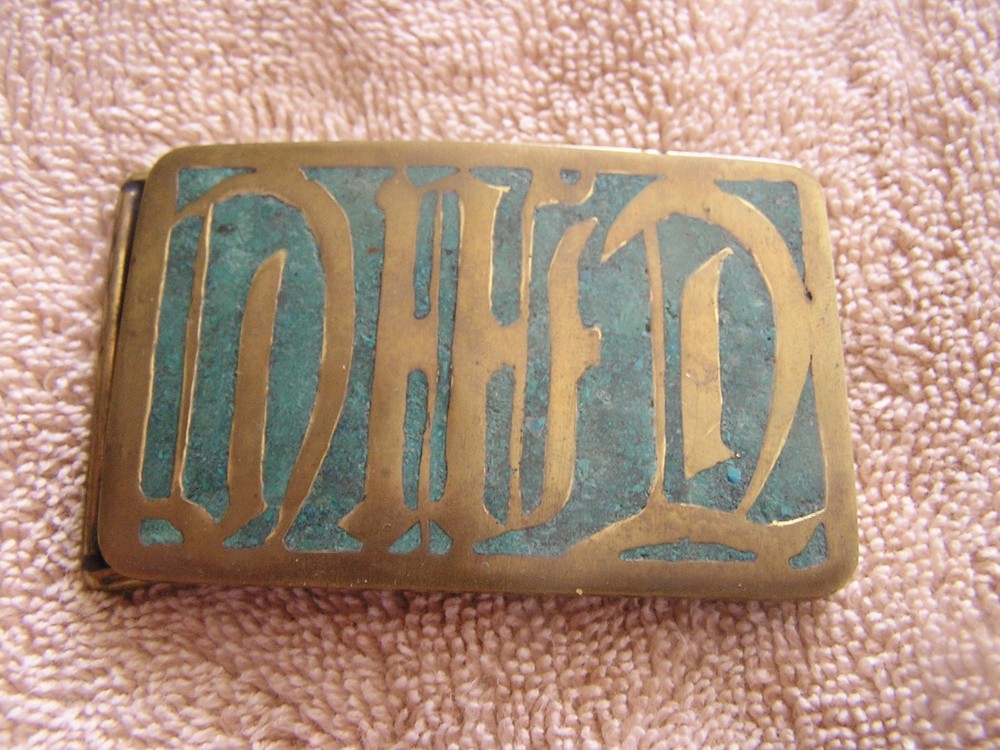 Vintage Johnson Inlay Belt Buckle David
