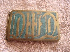 Vintage Johnson Inlay Belt Buckle David
