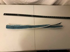 New Nylon braided Men Women Belt White Black Blue 48in Handmade No Buckle
