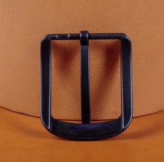 Solid Heavy Black Pin Single Prong Clip Replacement Belt Buckle For 1-1/2&Prime; Strap