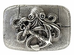 Replacement Buckle Antique Engraved Octopus Boat Anchor Belt Buckle fits 1-1/2&Prime;