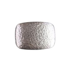 Vintage Silver Plated Hammer Forged Rectangle Belt Buckle also Stock in the US