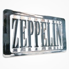 Men&rsquo;s Led Zeppelin Logo Silver Chrome Buckle Belt Buckle