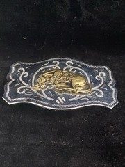 Vintage Western Cowboy Rodeo Horse Belt Buckle – Made in Hong Kong Unbranded