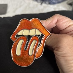 Original 2005 Rolling Stones Tongue Logo License Metal Belt Buckle Mick Jagger