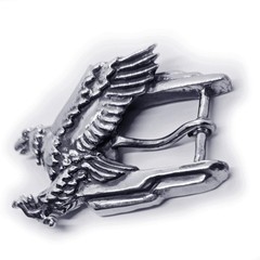 Eagle Flying Sterling Silver Belt Buckle