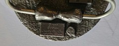 Vintage 1993 Siskiyou Pewter Howling Wolf Spirit Belt Buckle Feathers O-8