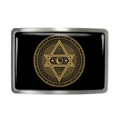 Tarot Pentagram Belt Buckle – Moon Sun and Stars Magic Symbol Buckle – 614