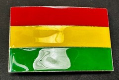 Reggae Flag Rasta Bob Marley Rastafarian Country Culture Patriotic Belt Buckle