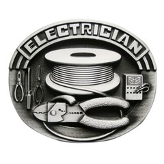 Antique Silver Trades Tradesman Electrician Tool Belt Buckle also Stock in US