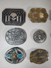 Mixed Wholesale Lot 13 Belt Buckles Brass Metal Western Rodeo Power Tools Eagle