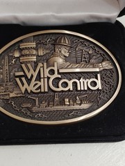 Wild Well Control Solid Bronze Belt Buckles – NOS in Boxes – Oilfield