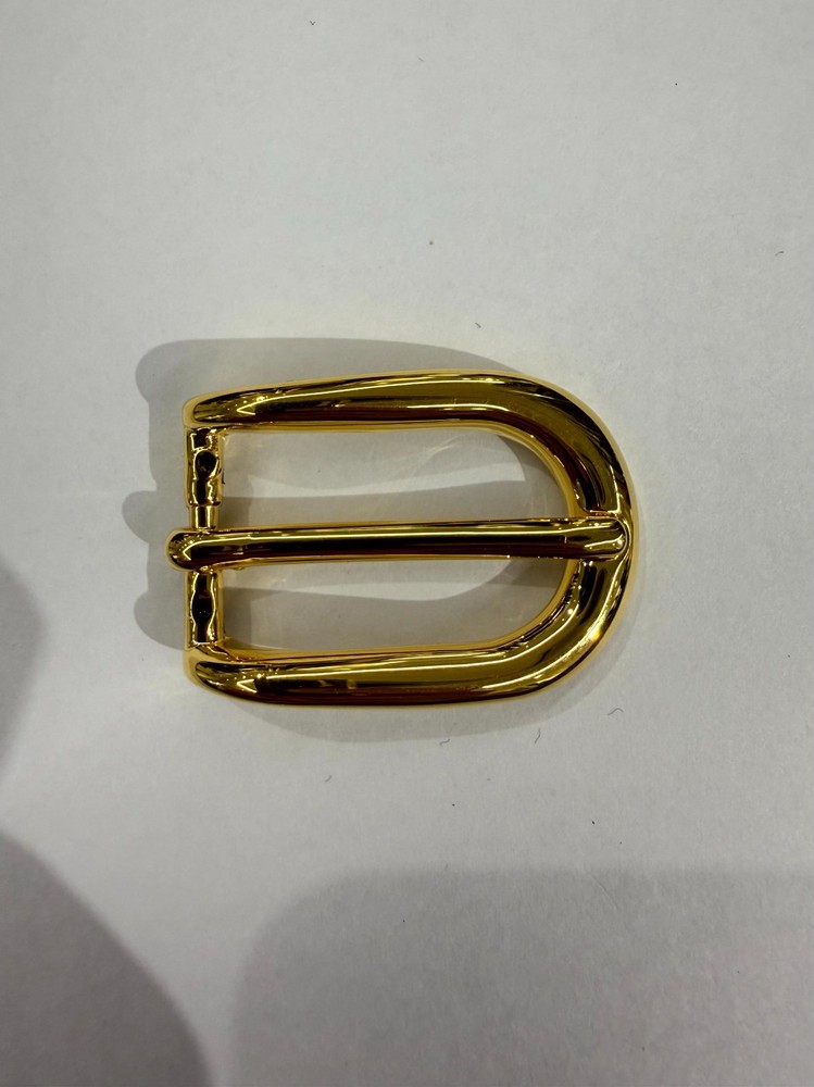 Solid Brass Gold Belt Buckle Made in Italy Fits 0.79&Prime; Belt Strap