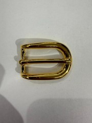 Solid Brass Gold Belt Buckle Made in Italy Fits 0.79&Prime; Belt Strap