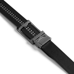 SlideBelts 1.25&Prime; Belt Strap (Full Up to 44&Prime;, Onyx Black Grain Leather)