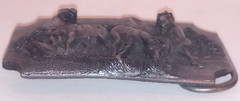 Vintage Siskiyou 1989 Western Belt Buckle Q-85 / S 3 Dimensional Horses USA Made