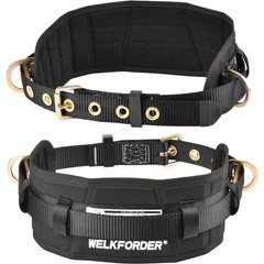 WELKFORDER Tongue Buckle Body Belt With Waist Pad and 2 Side One Size, Black