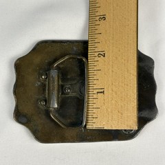 Vintage Bergamot Brass Works America’s Heroes Fire Dept Boston Brass Belt Buckle