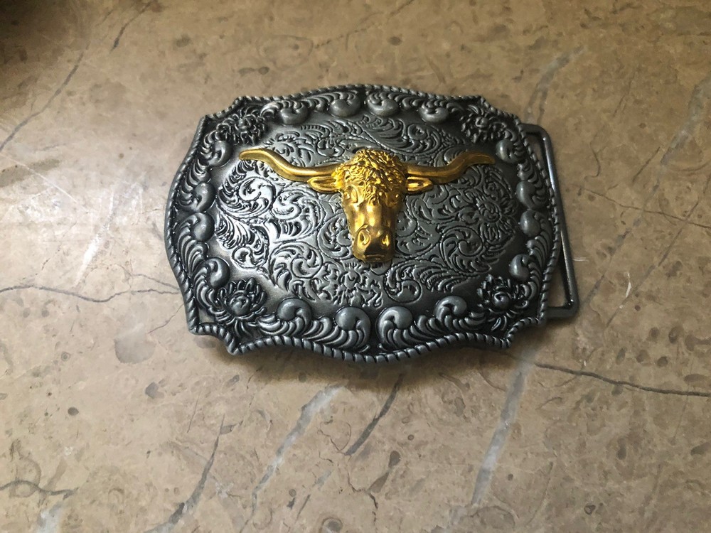 Cowhead belt buckle Western cowboy motorcycle riding belt buckle