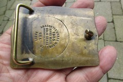 Weight Lifting Belt Buckle Anacortes Brass Works U.S.A 1985 Original Patina